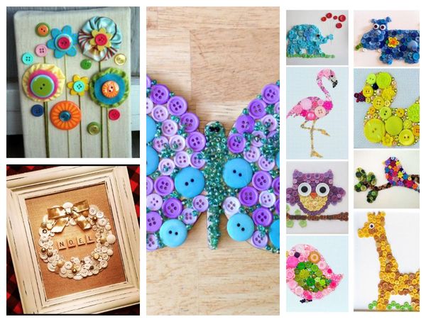 Kunst aus Knöpfen: 10 nette kreative Diy Bastelideen :)