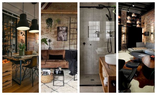 Industrielle Design-Ideen für Wohnung