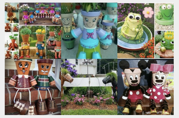 Niedliche Figuren aus Tontöpfen basteln – auch für Kinder geeignet :)