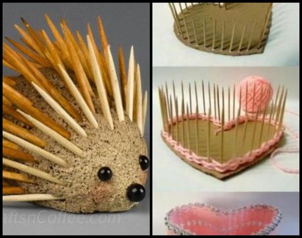 10 Verschiedene kreative Bastelideen mit Zahnstocher