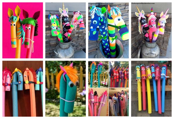 So bastelt ihr einen Pferd aus Schwimmnudeln mit den Kleinsten