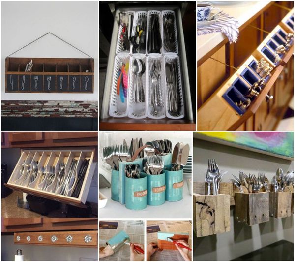 10+ Clevere DIY Besteckaufbewahrungsideen