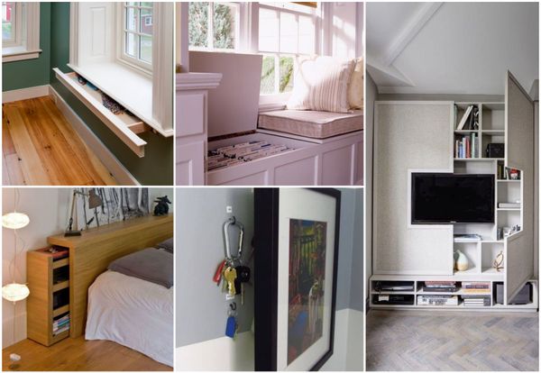 Versteckte Lagerung-Ideen: clevere elegante Wohnideen!