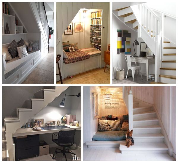 Platz unter der Treppe – original und praktisch nutzen