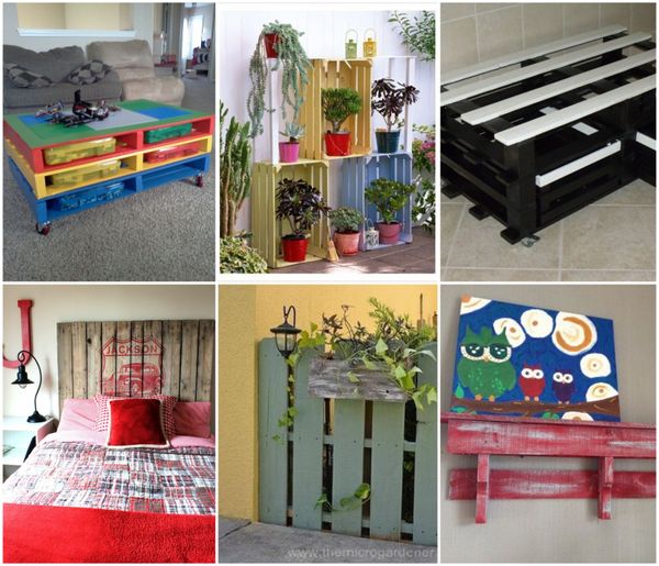 Diy Möbel aus farbigen Europaletten – 10 Verschiedene kreative Ideen