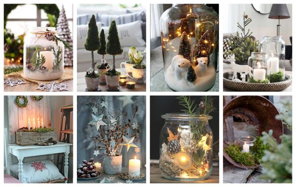 Wunderschöne weihnachtliche Dekorationen mit Kerzen :)