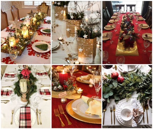 Weihnachtstisch Einstellung