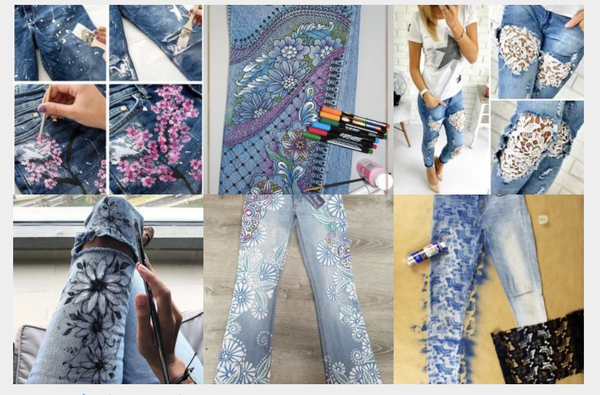 DIY alte Jeans bemalen & aufpeppen – originelle Ideen :)
