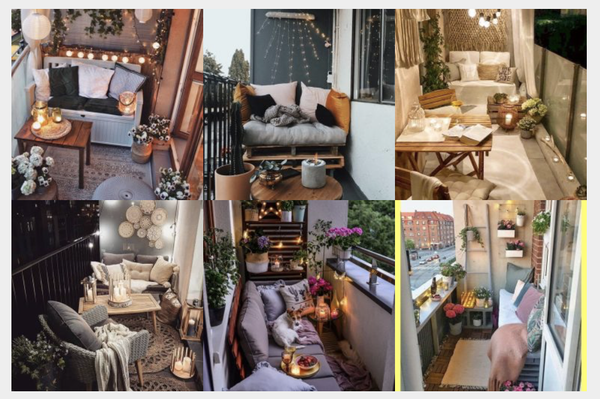 Einen kleinen Balkon oder Terrasse platzsparend gestalten und einrichten  :)