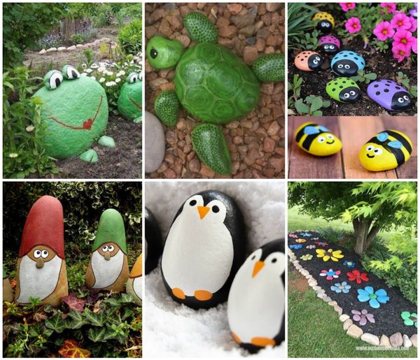 Steine bemalen: Garten-Deko-Ideen :)