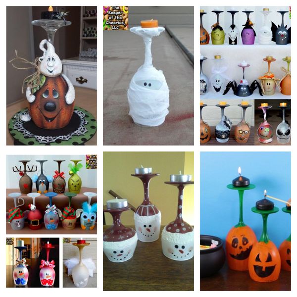 Upcycling – alte Weingläser als Tischdekorationen