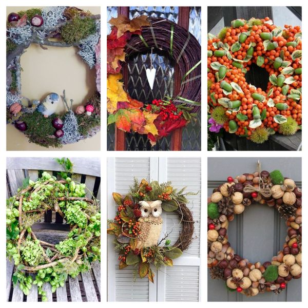 Wunderschöne herbstliche Türkränze aus Naturmaterialien