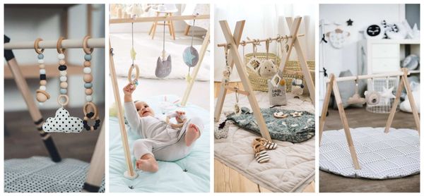 Baby-Spielbogen aus Holz selbst zu Hause basteln