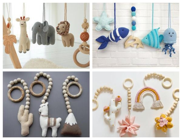 Zuckersüße Spielbogen-Anhänger für ihr Baby einfach selber basteln