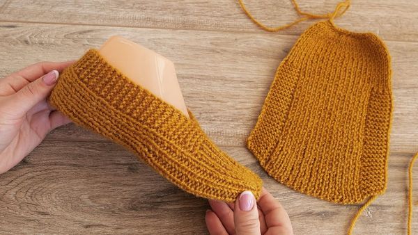 DIY- Warme Hausschuhe stricken mit Fotoanleitung