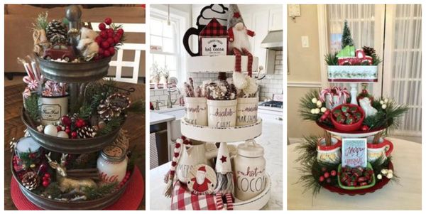 Wunderschöne weihnachtliche Deko-Etagere selber machen :)