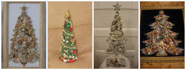 DIY luxuriöser Weihnachtsbaum aus altem Schmuck :)