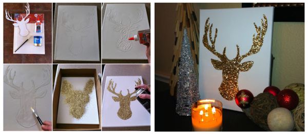 DIY weihnachtlicher Glitzer-Rentier zum Nachmachen :)