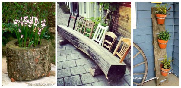 25 Ideen für einzigartige Gartendeko aus Holz :)