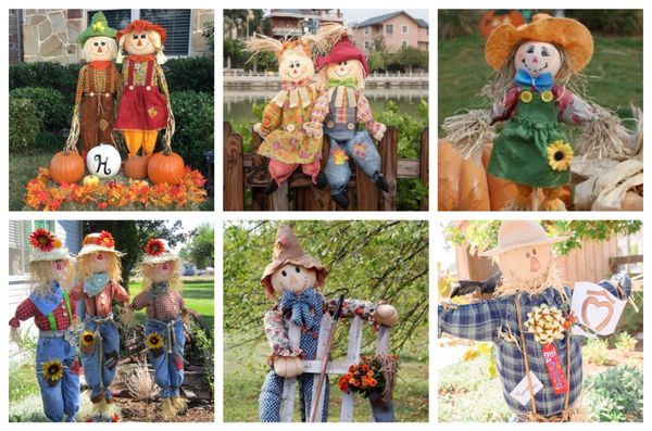 Niedliche Deko-Vogelscheuchen: herbstlicher Hingucker für jeden Garten! :)