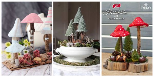 Zauberhafte Mini-Pilze als Deko :)
