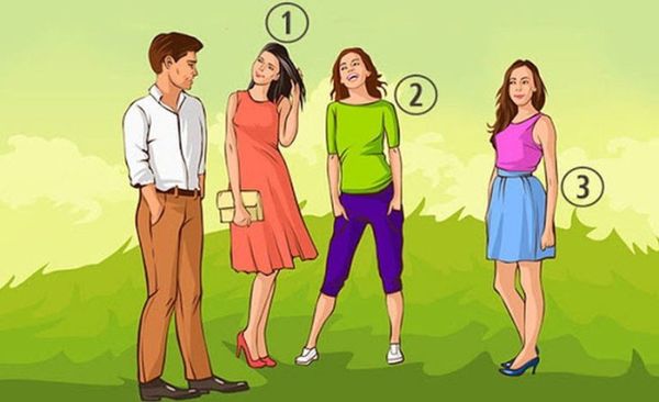 Rätsel: Welche der Frauen gefällt dem Mann am meisten? ;)