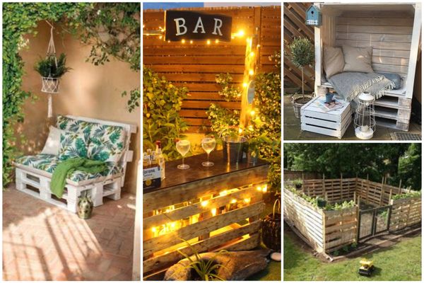 Garten: Verschiedene DIY-Ideen mit Europaletten :)