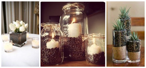 Zauberhaft duftende Tischdeko aus Kaffeebohnen :)