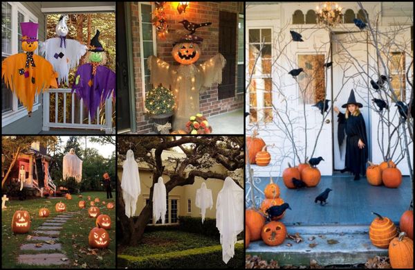 Halloween-Dekorationen im Freien :)