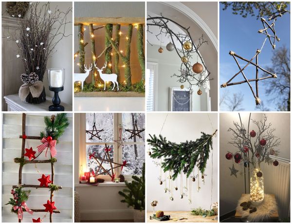 Einfache und süße Weihnachtsdeko mit Zweigen DIY :)