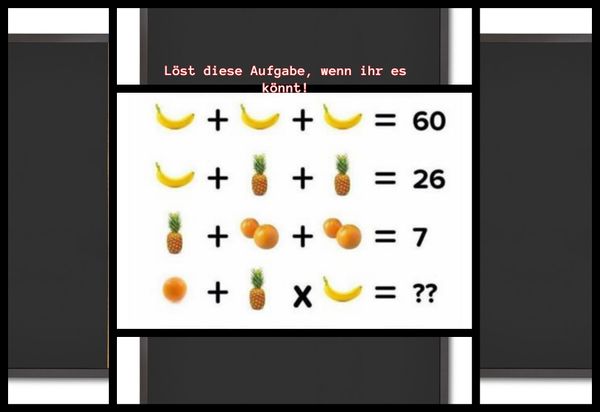 Rätsel des Tages: Sind Sie in der Lage, die richtige Lösung zu finden?