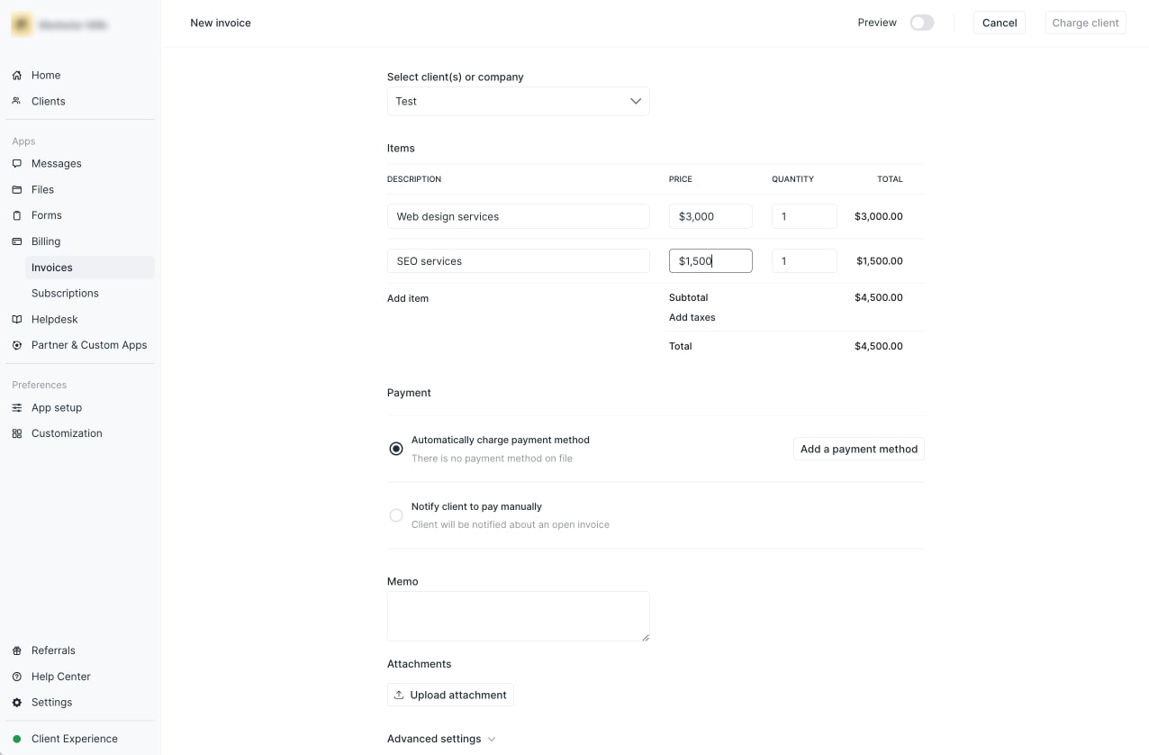 Assembly invoice generator
