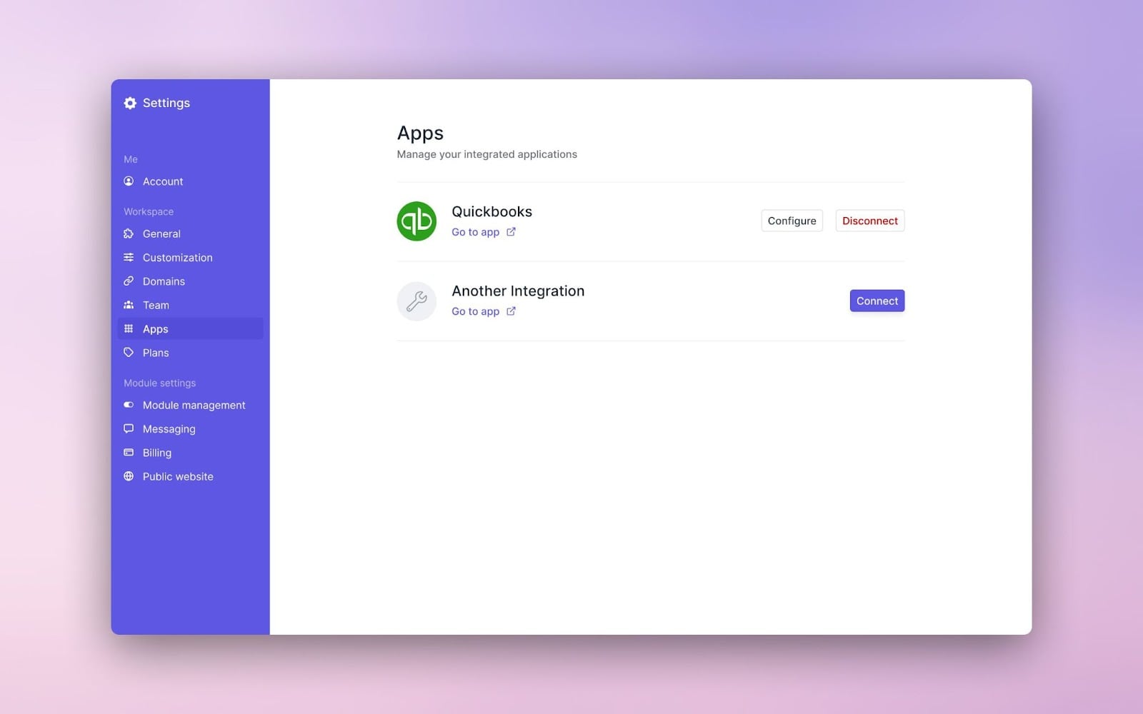 Assembly and QuickBooks integration