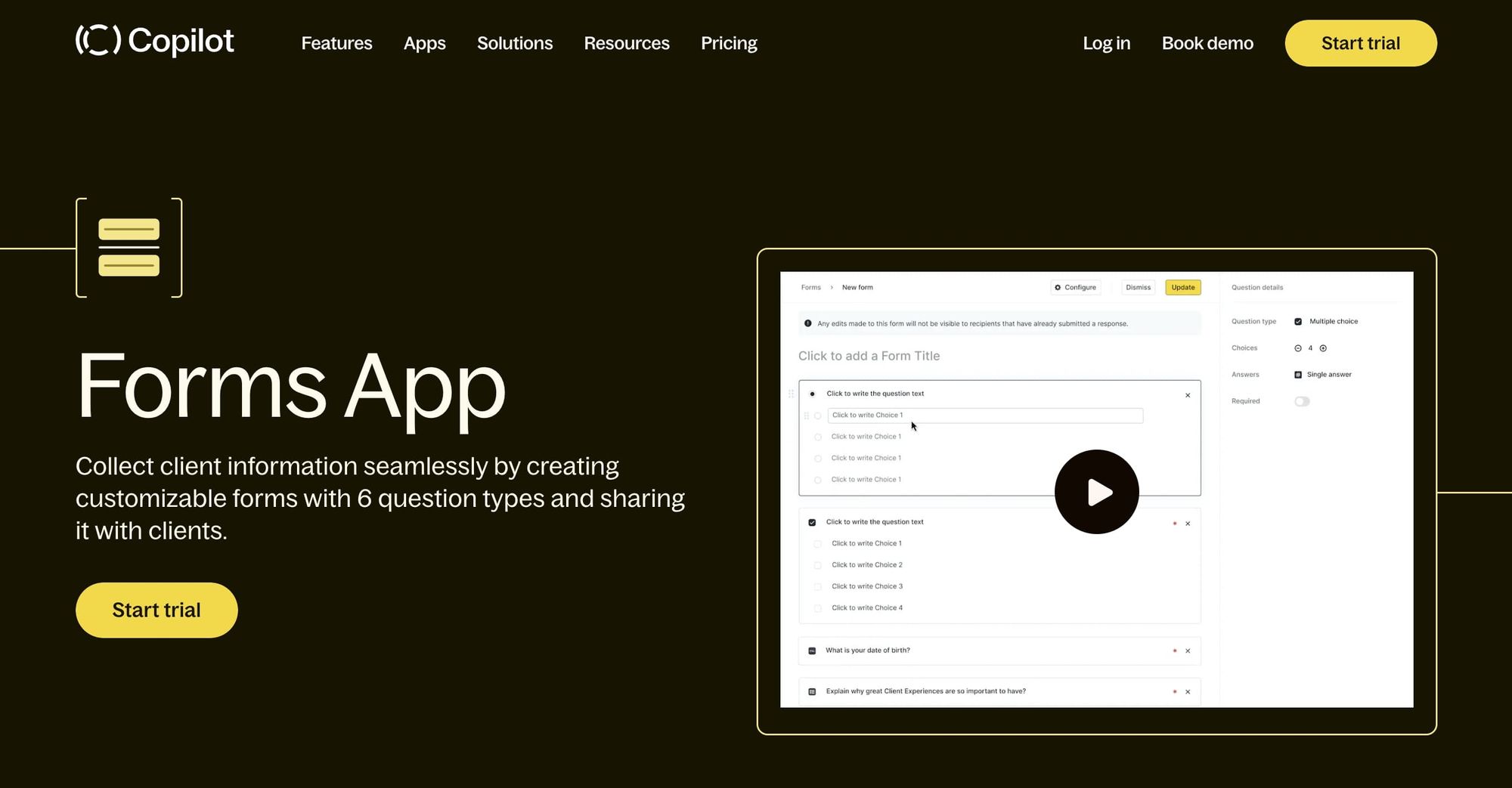 Assembly Intake Form Builder