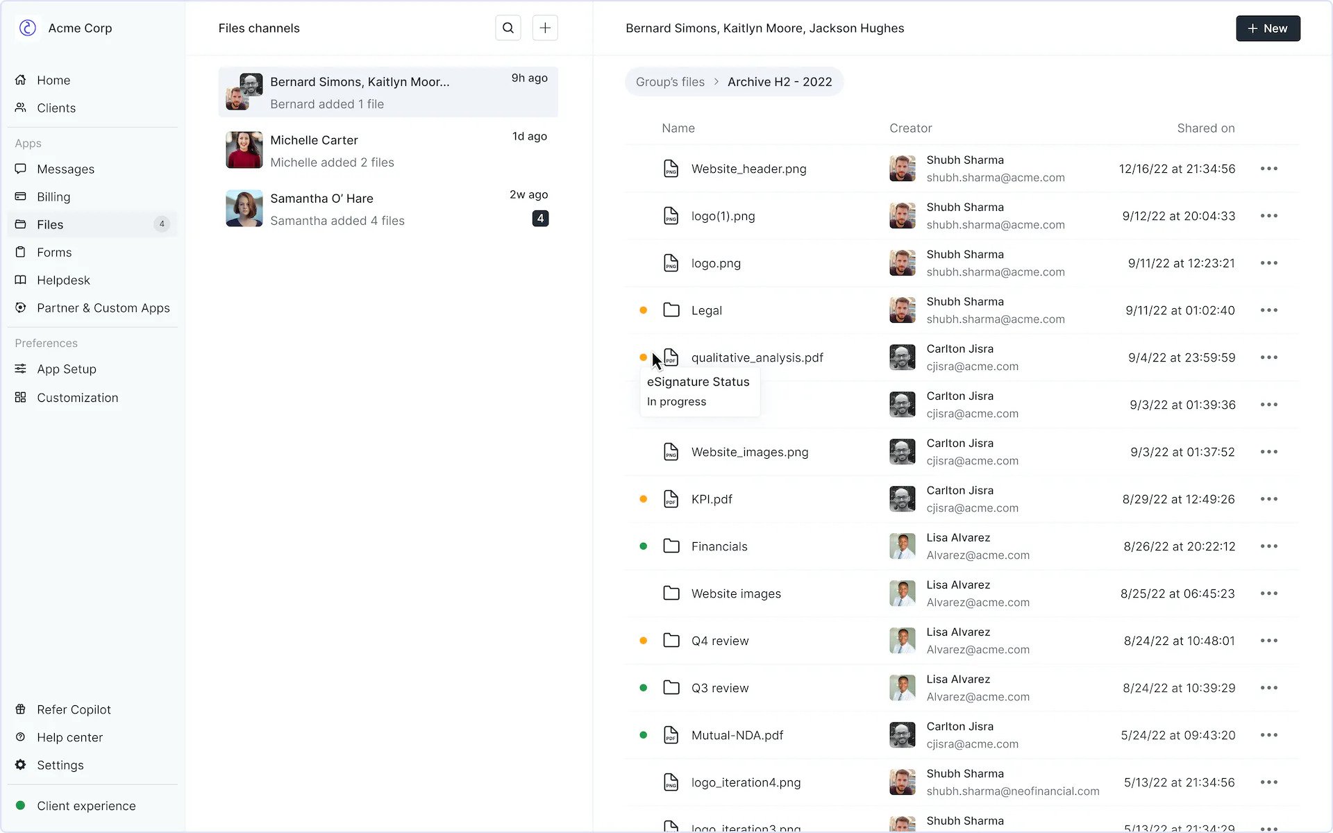 Secure file sharing in Assembly