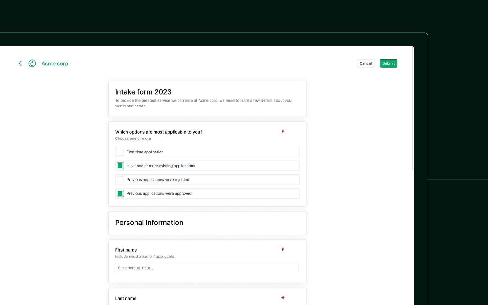 Automating intake forms in Assembly