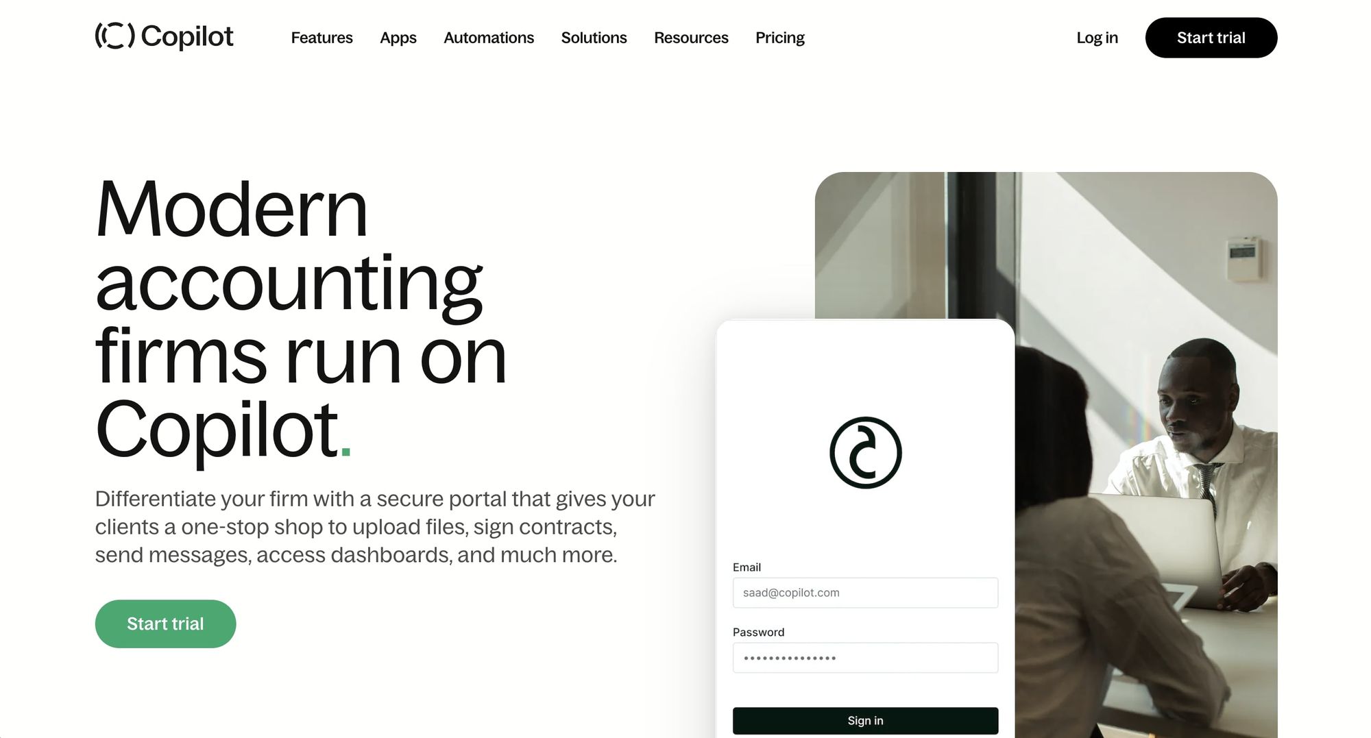 Assembly for accounting firms