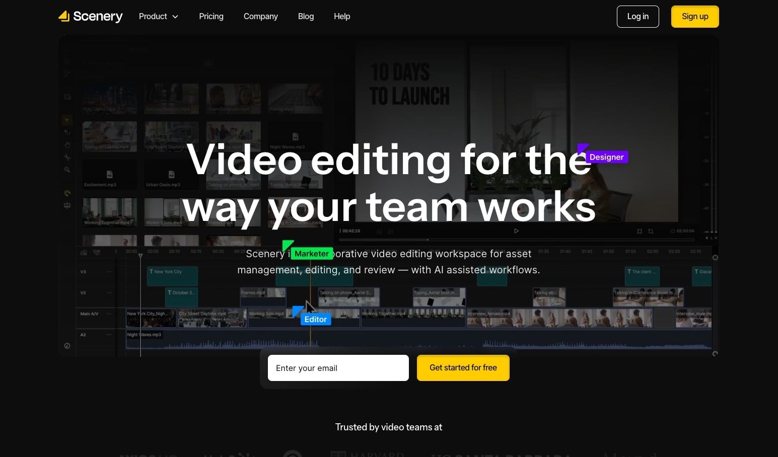 Scenery video editor