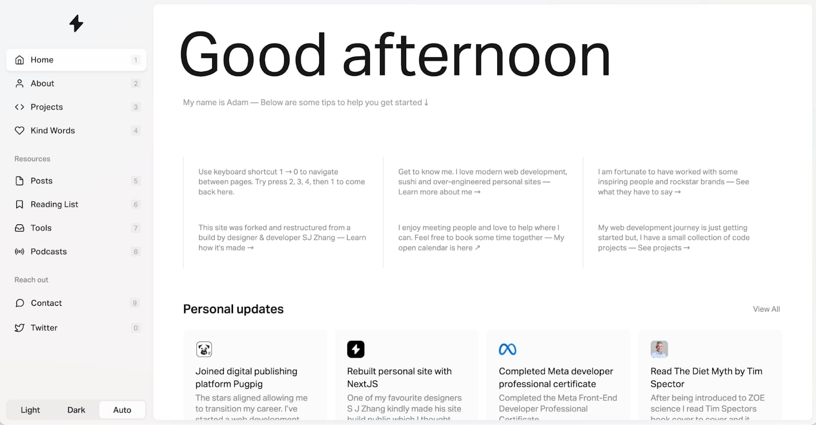 Adam Durrant's website