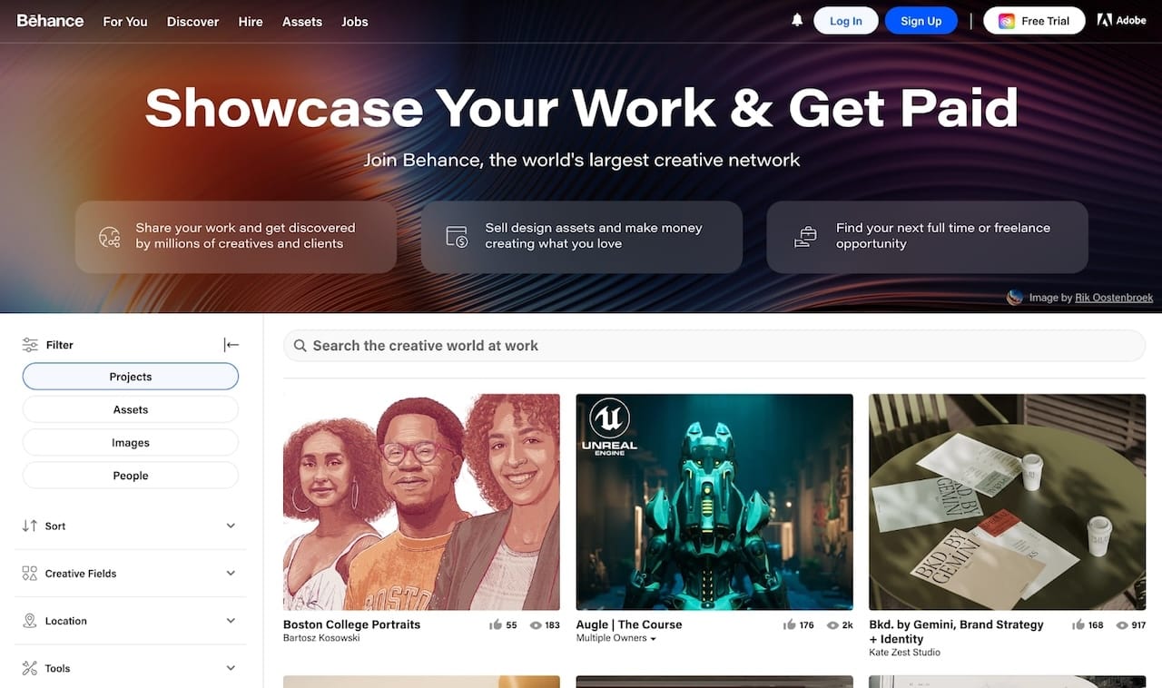 Behance for portfolios