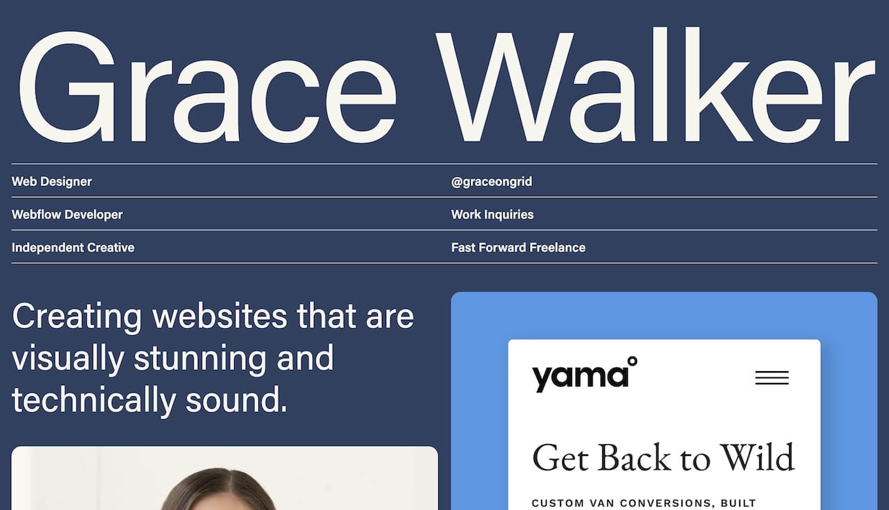 Grace Walker's web design portfolio