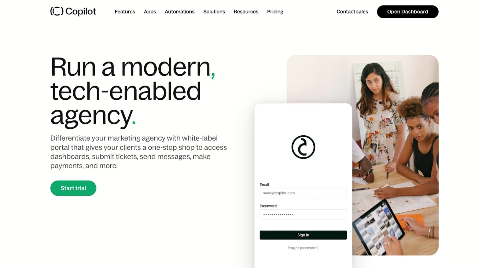 Assembly's social media marketing agency client portal