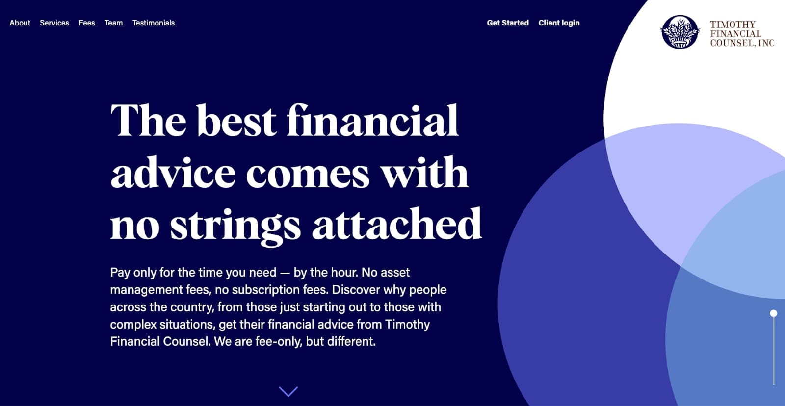 Timothy Financial's website