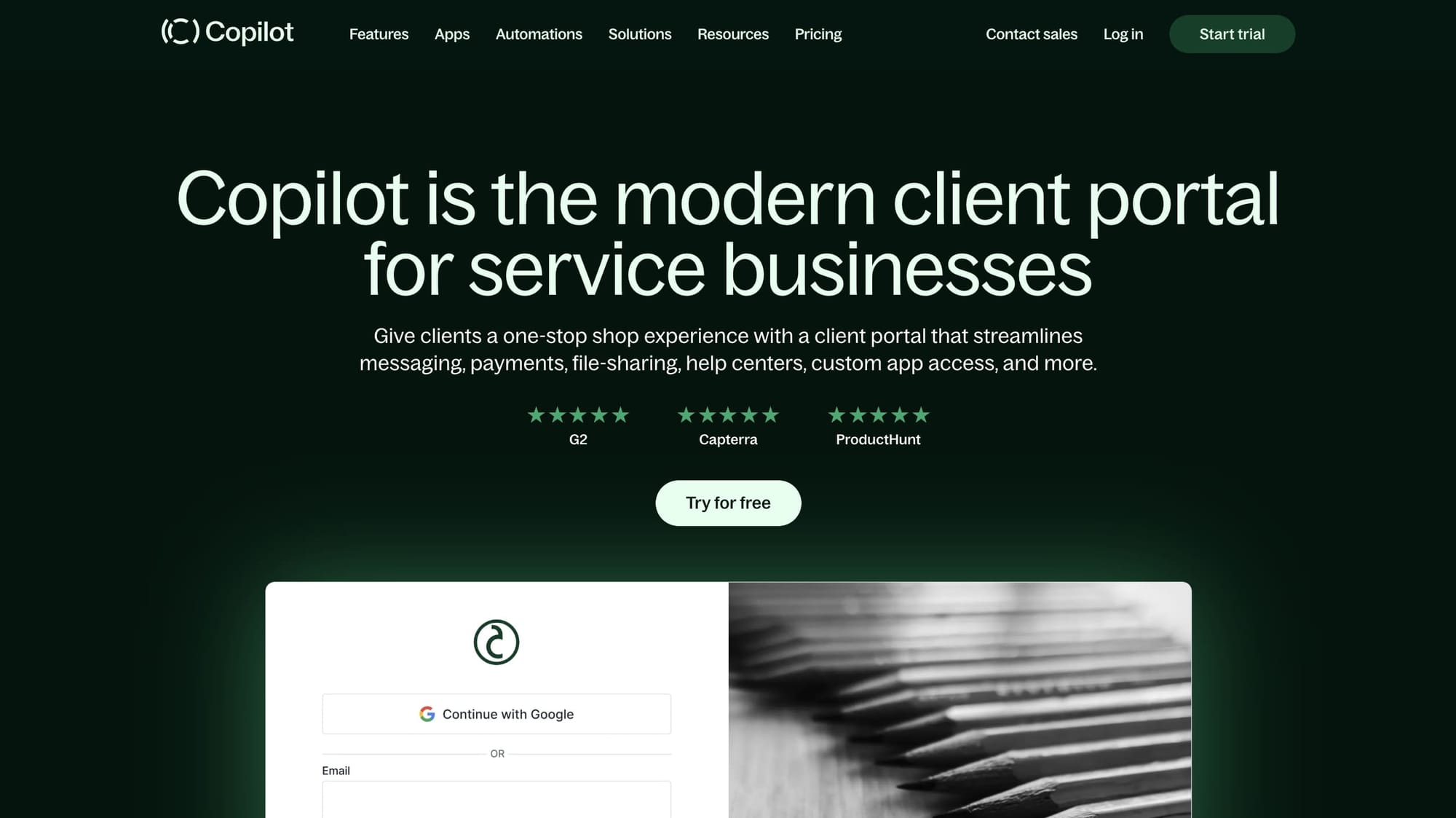 Assembly for service businesses