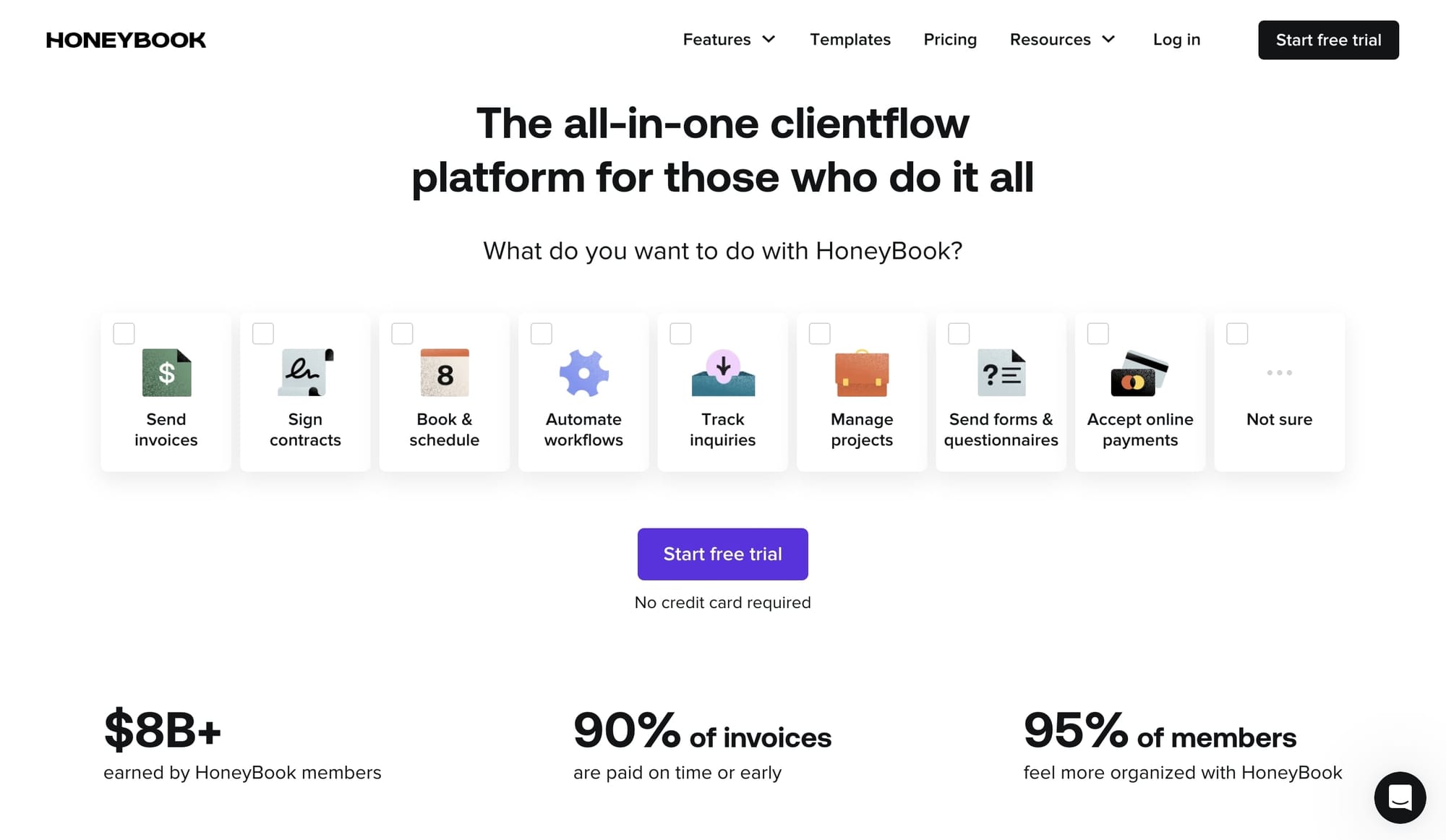 HoneyBook business management solutions