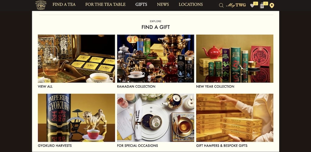 TWG tea gifts