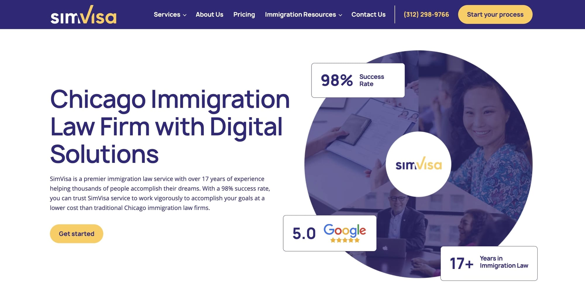 SimVisa website