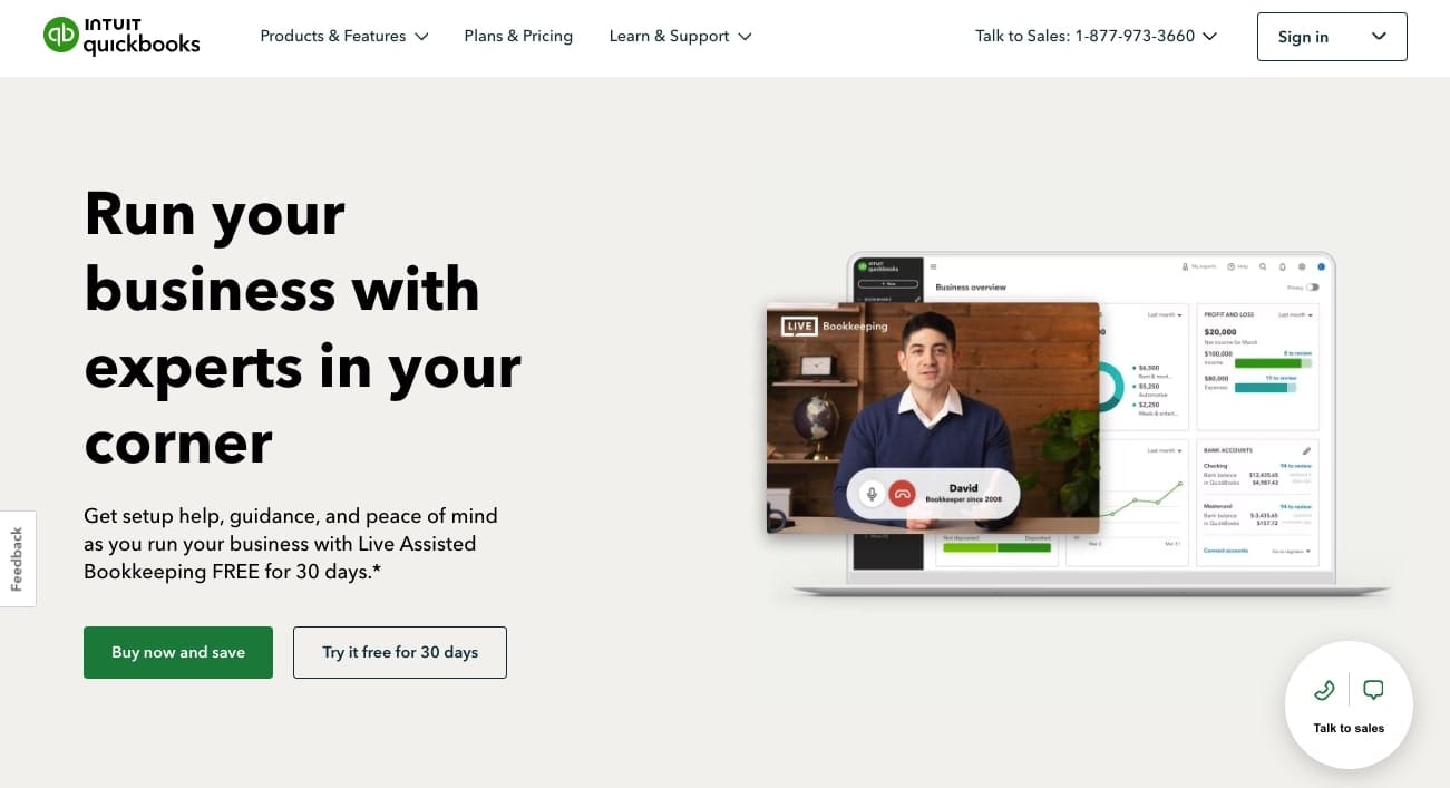 QuickBooks Online platform