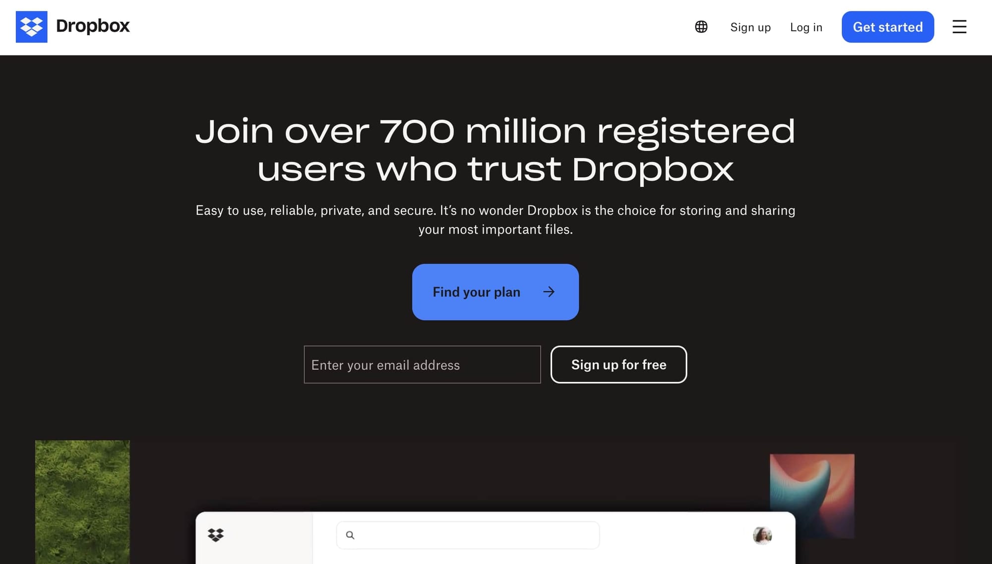 Dropbox for document management