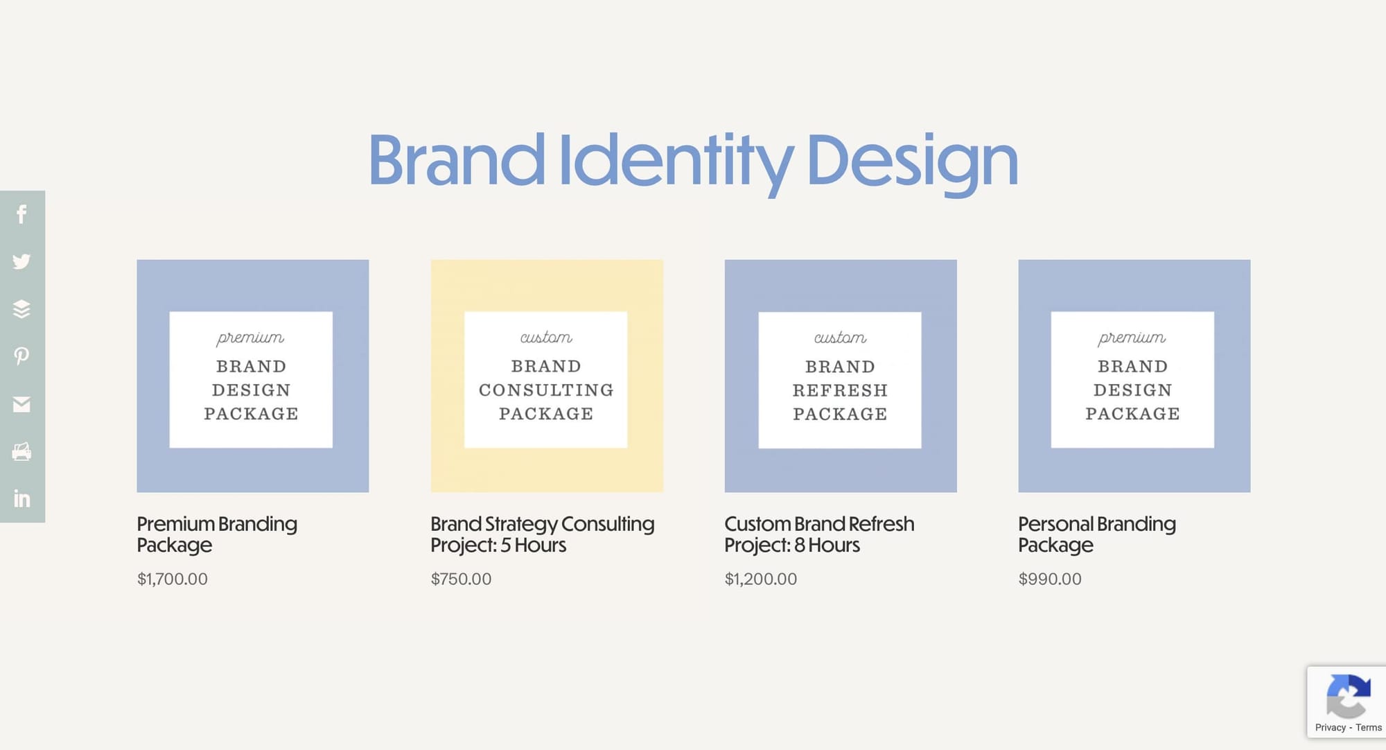 Laura Busche's project pricing